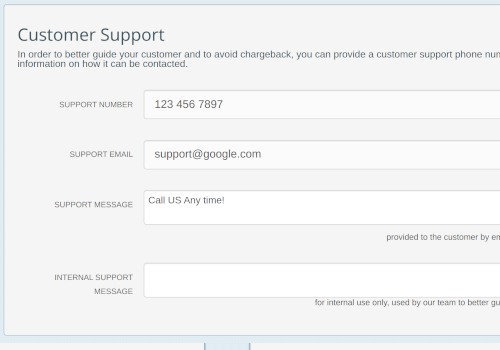 Customer Support